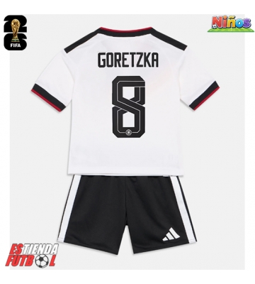 Alemania Leon Goretzka #8 Primera Equipación Niños Mundial 2026 Manga Corta (+ Pantalones cortos)